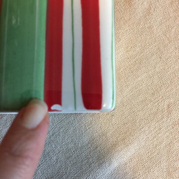 Ceramic Hand Painted Lidded Christmas - Holiday Box / Trinket / Candy Dish - Picture 5 of 7